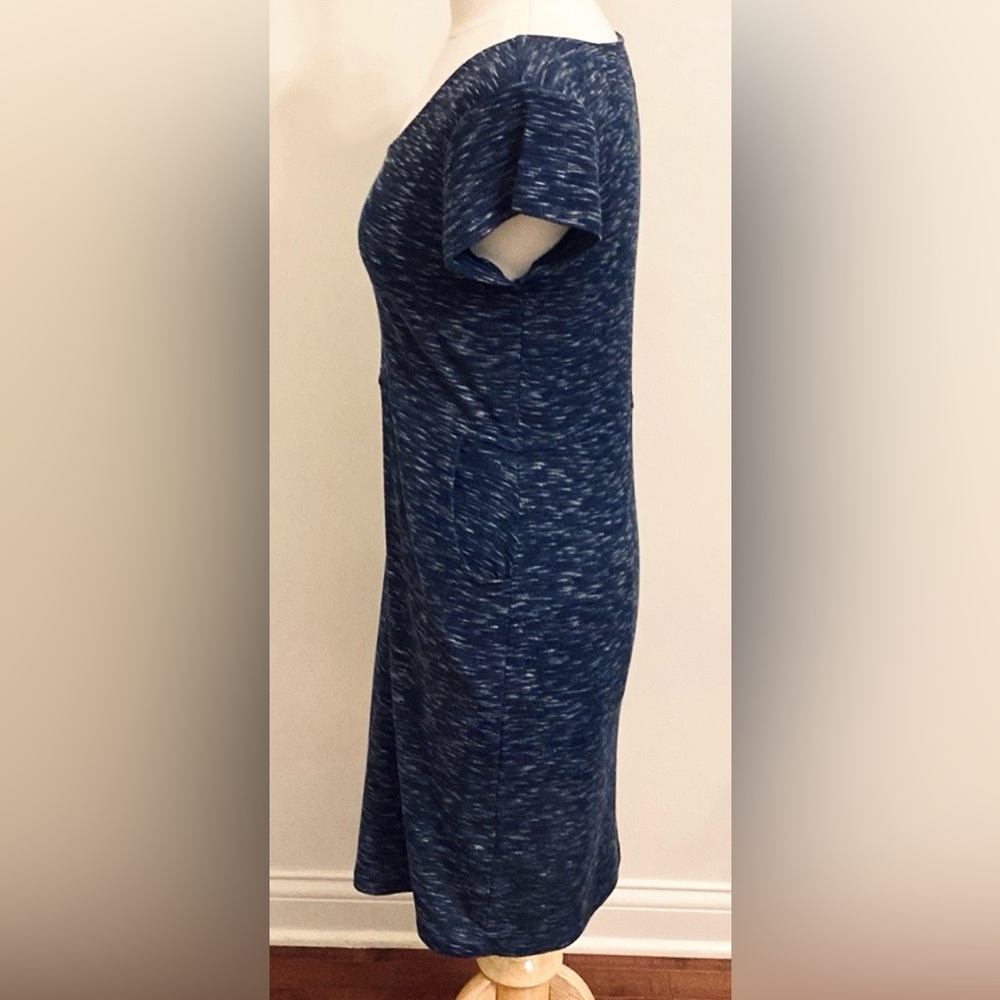 Christopher & Banks Blue White Heathered S Coastal Preppy Weekend Casual Dress - Picture 7 of 11